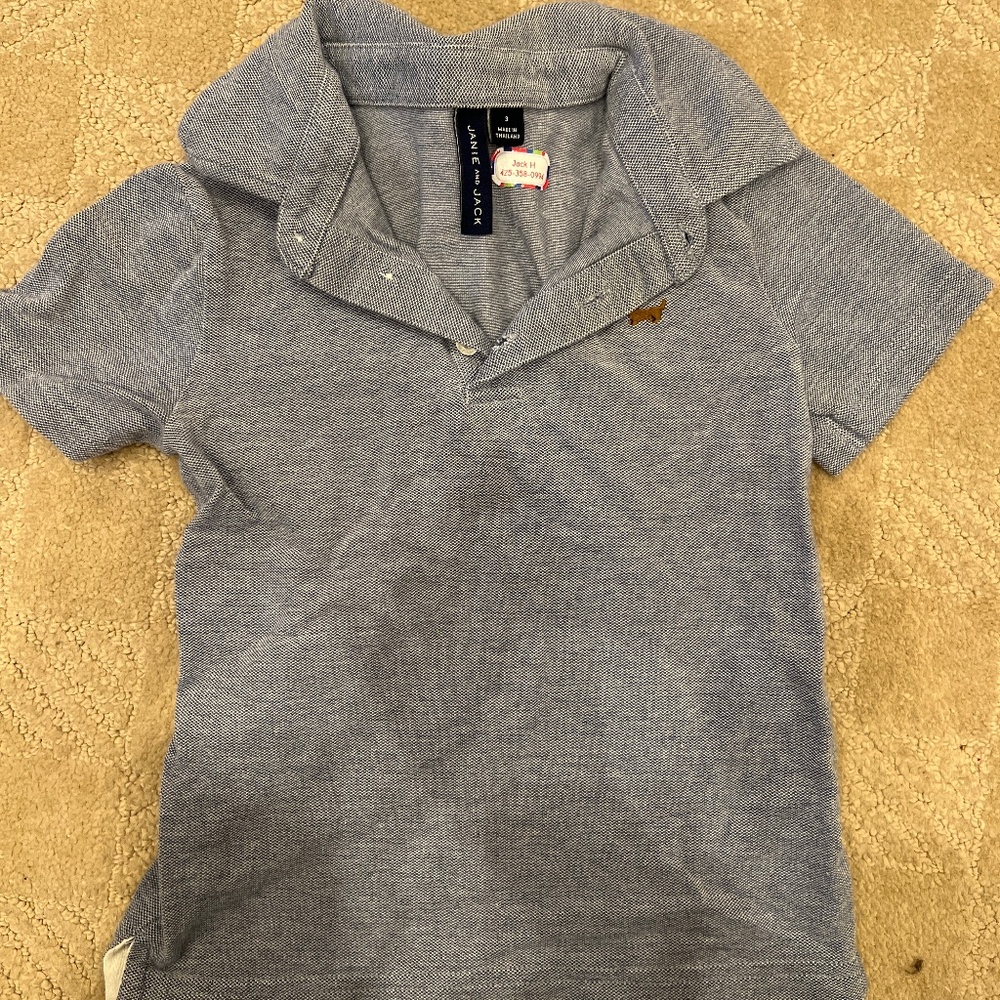 Janie and Jack blue polo shirt